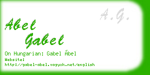 abel gabel business card