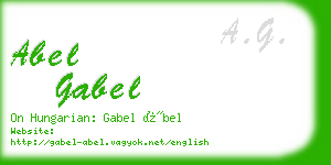 abel gabel business card